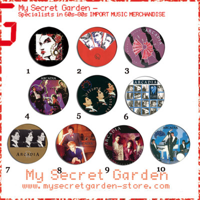 Arcadia ( Duran Duran) - So Red The Rose Pinback Button Badge Set ( or Hair Ties / 4.4 cm Badge / Magnet / Keychain Set )